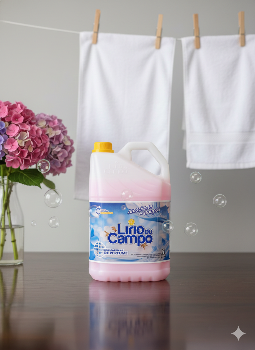 Lírio do Campo Amaciante com Cápsulas de Perfume - Produto de limpeza Lírio do Campo 5 Litros